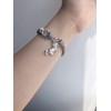 My Shape Silver Tone Horse Wheat Chain Bracelet Gift for