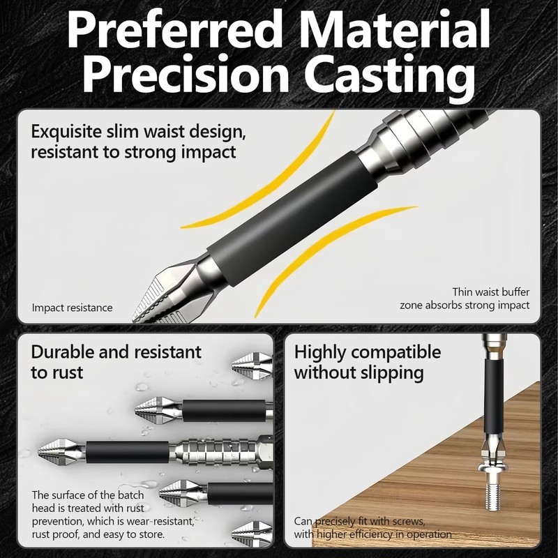 JXAXD 9-Piece High Magnetic Screwdriver Drill Bit Set, Magnetic Screwdriver