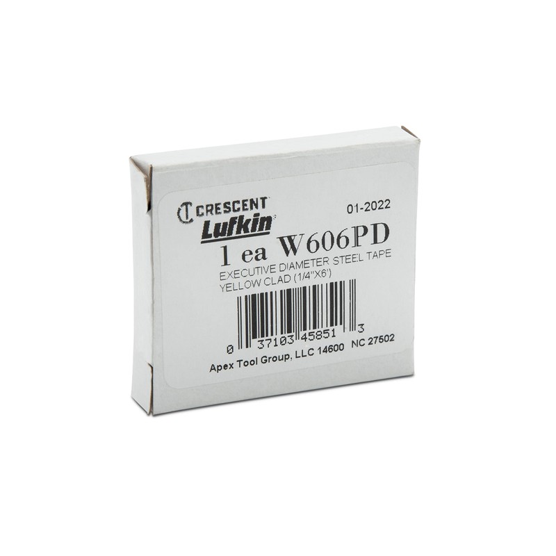 Crescent Lufkin 1/4" x 6' Executive® Diameter Yellow Clad A19