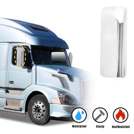 Truck Mirror Cover with Chrome Housing Driver Left&Passenger Right Side Compatible with 1997-2017 Volvo VNL