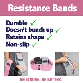COPPERSHED Resistance Bands Set – 3 Pack Exercise Bands for Women and Men Non Slip Workout Band Skin-Friendly Fitness Bands for Legs Glutes Body Workout Loop Bands for Home, Gym, Yoga Training