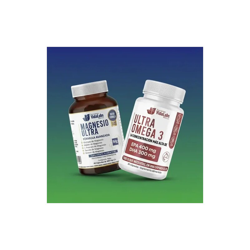 Magnesio Ultra Y Ultra Omega 3 Nutrientes Vidalabs Mexico