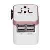 International Power Adapter Travel Plug with 4 USB Ports for