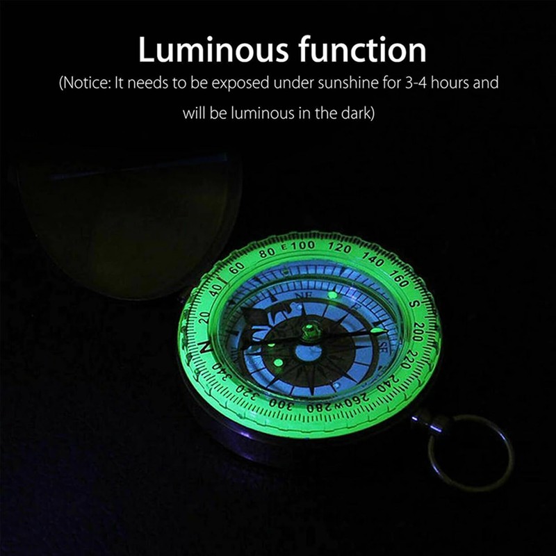 Portable Brass Pocket Compass Camping Hiking Navigation Small Watch Map
