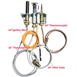4021-732 Pilot Assembly NG Replace Heatilator GNDC33, GNDC36, Heat-N-Glo and Quadrafire Fireplaces Parts, Heatilator and Heatnglo Natural Gas Pilot Assembly 25660