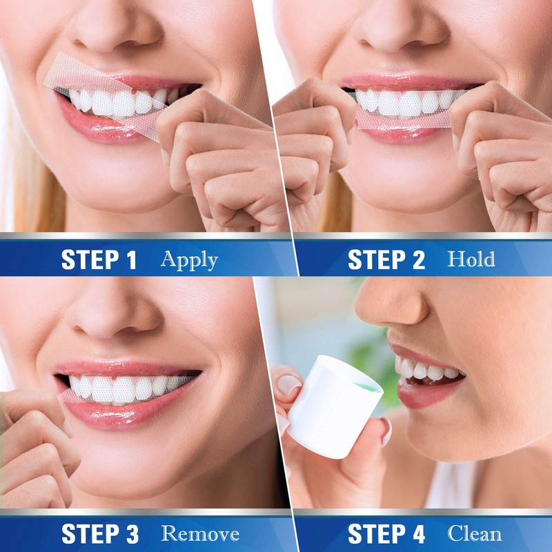 Teeth Whitening Strips, Fast Teeth Whitening 21-Day Treatments(42 Strips), Professional
