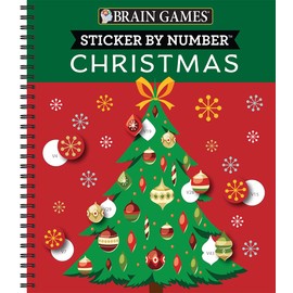 Brain Games - Sticker by Number: Christmas (28 Images to Sticker - Christmas Tree Cover) (Volume 2)