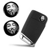 SkinoEu 2 x Diameter 14 mm Sticker Anonymous Mask Key