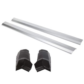 KUAFU Outer Rocker Panels & Cab Corner Set Slip-on Compatible with 2009-2010 Dodge Ram 1500 Quad Cab/ 2011-2018 Ram Truck Extended Cab 1500 2500 3500 4Pcs You Will Receive 2 Packages