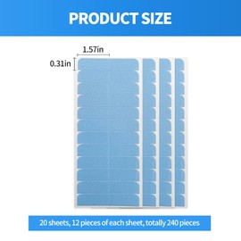 Hair Extension Tabs - 240 Pcs Wig Tape Double Sided Ultra Hold, Waterproof Tape for Tape in Extensions, Strong Adhesive Extension Tape for Tape Ins,Replacement Wig Tape