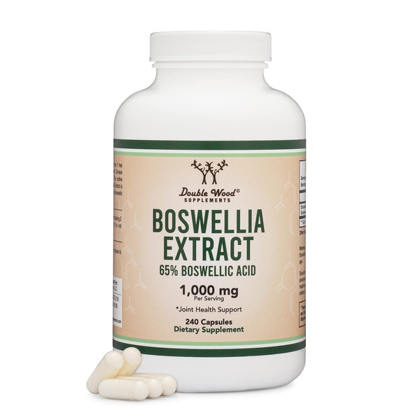 240 Capsules Boswellia Serrata Extract (1,000mg, 65% Boswellic Acid) - Joint Support Supplement Made & Tested in USA