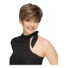 generic Peluca Corta Rubia Ombré For Mujer, Peluca Rizada De