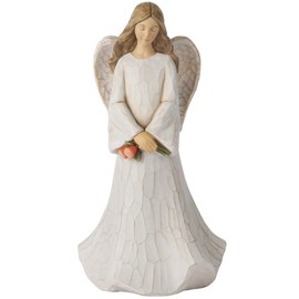 Vineyard Carvings Guardian Angel Figurines - Hand Painted Healing Angel Figure Home Table Decor, Guardian Angel Gifts for Women, Thanksgiving, Christmas or Valentine’s Day