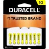 Duracell Hearing Aid Batteries with Easy-Fit Tab, Size 10, 8