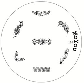 Original MoYou Nail Art Image Stamp Plate Number 130 Manicure Design