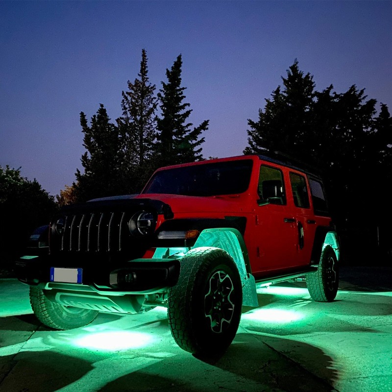 MICTUNING 8Pcs RGB LED Rock Lights Car Underglow Underbody Neon