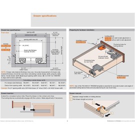 BLUM Tandem Plus BLUMOTION Drawer Slides Complete Pair, with Runners 563H, Locking Devices, Rear Mounting Brackets and Screws (for face Frame or Frameless Application) 21 Inch