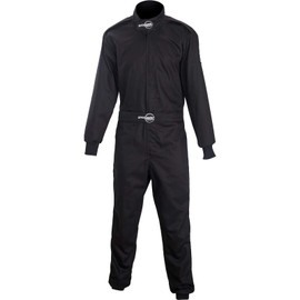 Speedway Motors Black Economy Racing Suit, X-Large, SFI 3.2A/1 Single Layer Fire Resistant One-Piece FRC Design with Adjustable Cuffs, Pockets and Unisex Fit