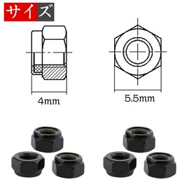Hex Lock Nuts Hex Nylon Lock Nuts Nylon Nuts Nylon Insert Nylon Lock Nuts Carbon Steel Zinc M3 x 0.5mm Durable Hex Head Black 50pcs