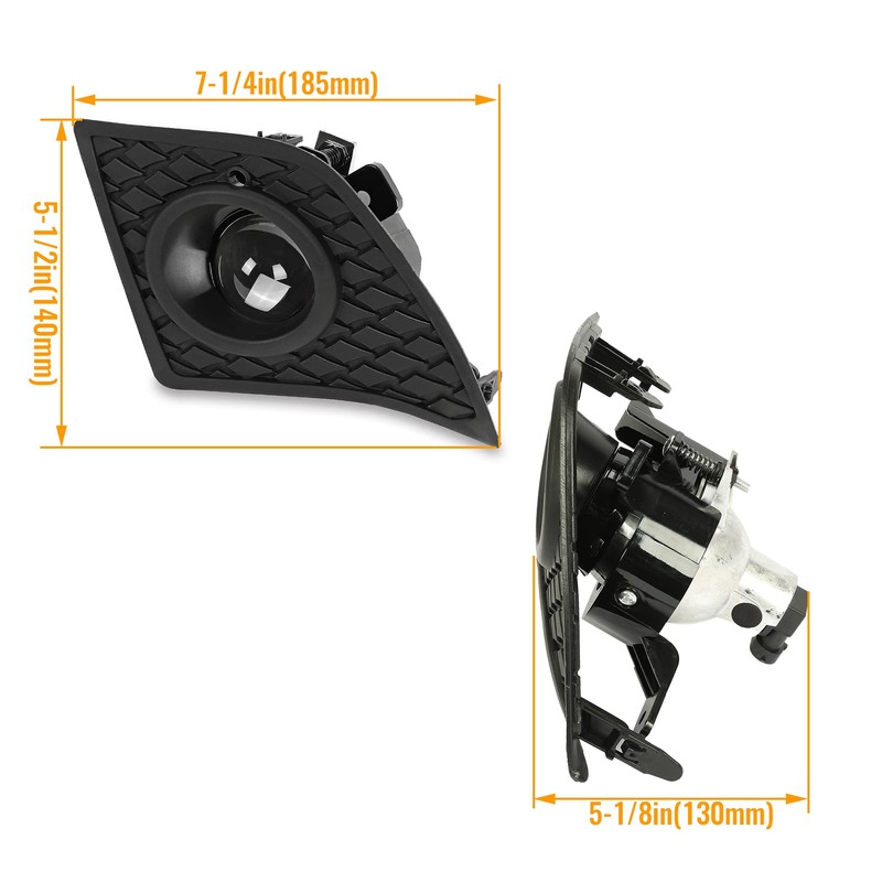 Kojem Fog Lights Full Kit Compatible with 2014-2016 Lexus IS250