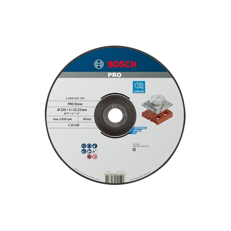 Bosch 2608603176 Standard for Stone Cutting disc with Depressed Centre