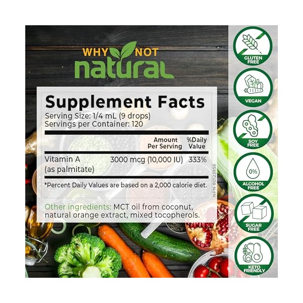 Why Not Natural Vitamin A Drops 10000 IU - Liquid