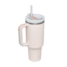 ANNHTOR Vaso térmico de 40 onzas con asa y tapa con popote, vasos aislados de acero inoxidable, a prueba de fugas,taza de viaje para bebidas frías y calientes, termo de viaje para café helado