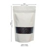 Rightpak Window Stand Up Pouches 100 Pieces 13cm x 21cm,
