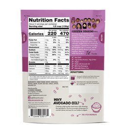 A Dozen Cousins Creole Red Beans (6-Pack) Prepared Food Pouch, Ready to Eat Meal in Seasoned Avocado Oil, Premade Microwave Meal, Instant Red Beans, Gluten Free, Plant Protein & Fiber