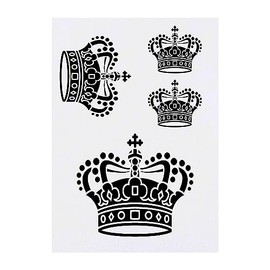 Azeeda 4 x 'Krone' Temporäre Tattoos - Wasserfest, Hautfreundlich & Ungiftig · Transfers in Verschiedenen Größen (TO00063780)
