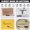 VEESA Permanent Markers Black Bulk, Fine Point, 100 Pack Permanent