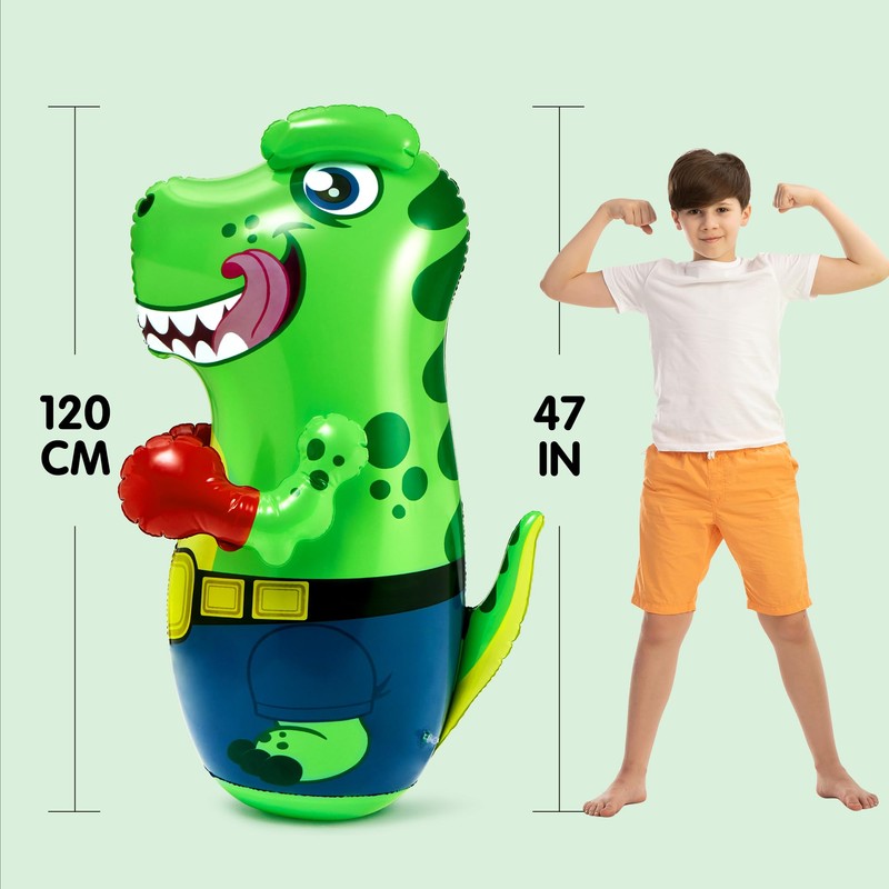 JOYIN Inflatable T-Rex Dinosaur Bopper 47 Inches, Bop Bag Inflatable