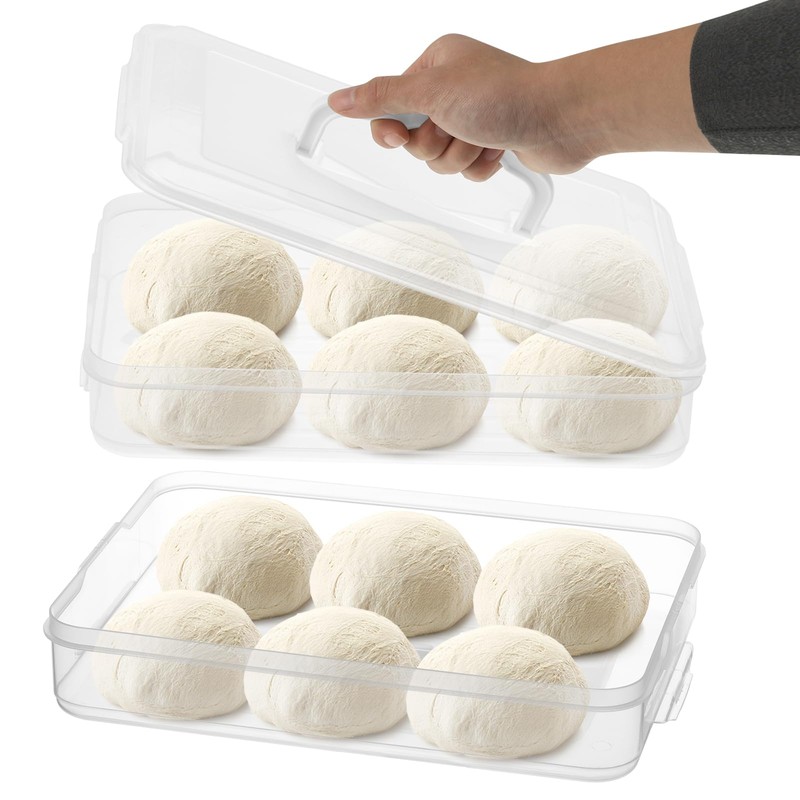 FMOACEN 3PCS Pizza Dough Proofing Box, 12.2 x 8.6 Inch