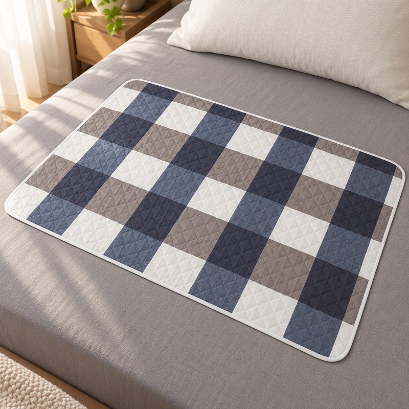 Washable Waterproof Bed Pad – Reusable 4-Layer Mattress Protector for
