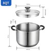 SLOTTET 8 Quart Stainless Steel Stock Pot with Strainer Glass