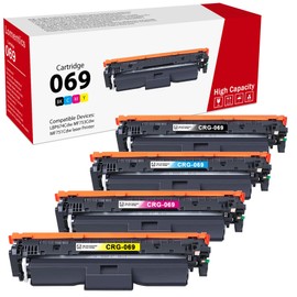 069 069H Toner Cartridge 4 Pack (Black, Cyan,Magenta, Yellow) 069 Toner Cartridge Set Compatible Replacement for canon mf753cdw toner for imageCLASS MF751Cdw MF753Cdw LBP674Cdw Printer