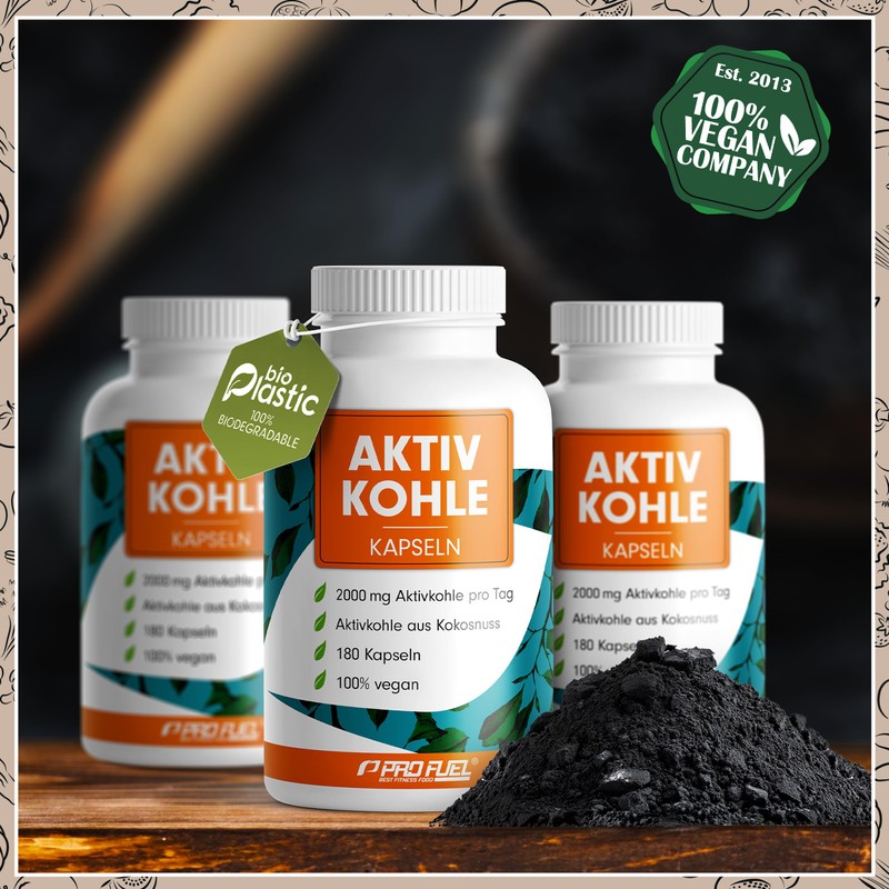 Activated Carbon Capsules 540x - Optimal High Dose with 2000