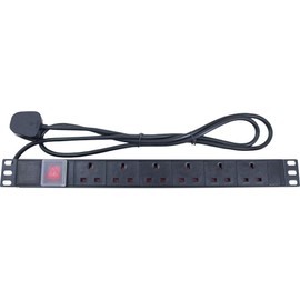 6 Way Horizontal PDU | 19" Equipment/Cabinet Rack Power Distribution ENCLOSURES/Cabinet Racks, 1 X Qty - RR-P1-6