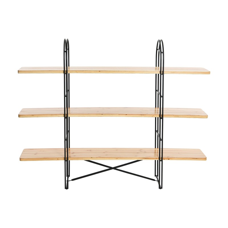 Main + Mesa Eitri Wood and Metal Adjustable Shelving Unit,