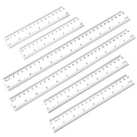 6 Stück Kunststoff Lineal 15cm/20cm/30cm Plastik Transparent Grundschule Kinder Klasse Lineale Set Schulbedarf Messinstrumente Für Schule Büro Zuhause Messwerkzeug Rulers