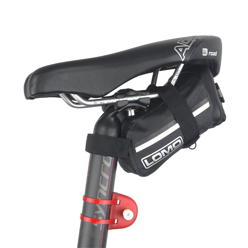 Lomo Waterproof Road Bike Saddle Bag - Small Black