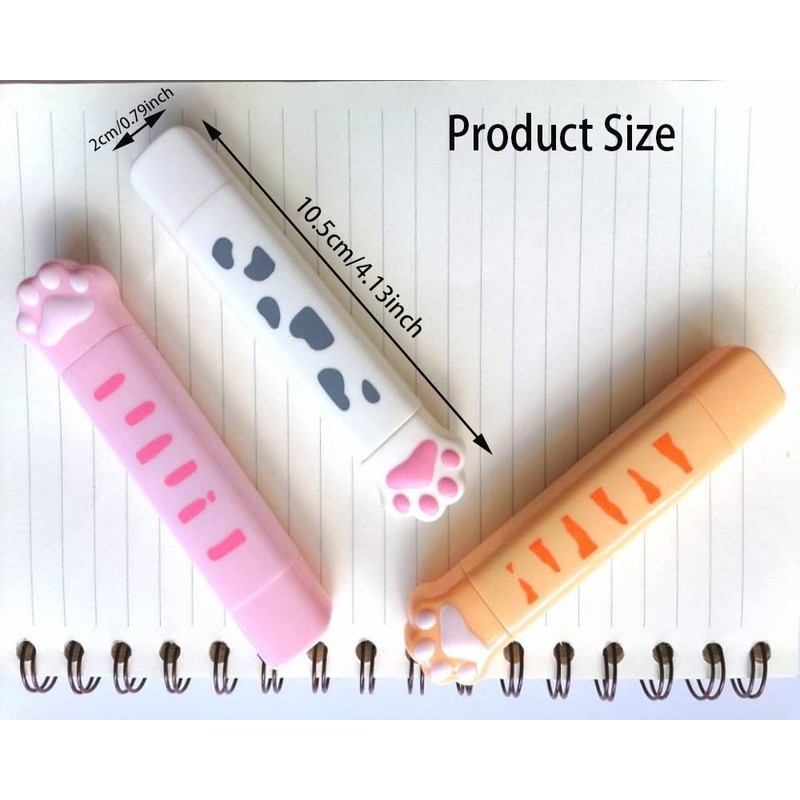 MEISO Pack of 3 Mini Correction Rollers, Cat Paw Correction