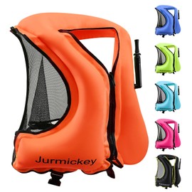 Snorkel Vest for Adults, Inflatable Snorkeling Vest for Men & Women, Portable Swim Jacket & Buoyancy Vest for Snorkeling
