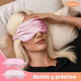 Set de 4 Piezas para Dormir, 2 Gorros de Seda Ajustables y 2 Máscaras de Ojos Suave, Gorro de Seda para Dormir Antifrizz, Ideal para Cabello Rizado, A