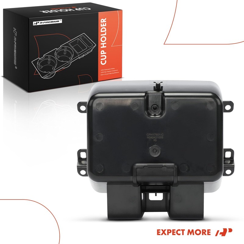 A-Premium Rear Seat Cup Holder Insert Center Console Compatible with