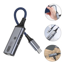 Gatuida 4pcs USB-c Earphone Adapter Fast Charging Type- Converter for Gaming and Music Compatible Smartphones and Laptops and Flexible Design