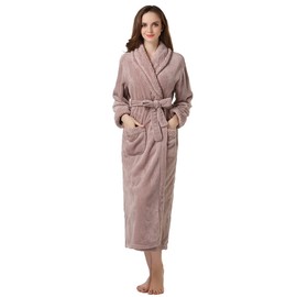 Richie House Women's Plush Soft Warm Fleece Bathrobe NRH1591-A-S