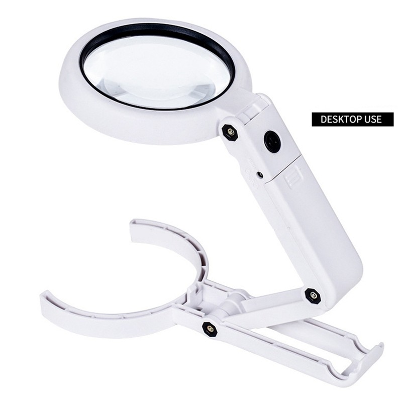 Magnifying Glass LED 5X 11X Magnification Magnifier Lens Adjustable for