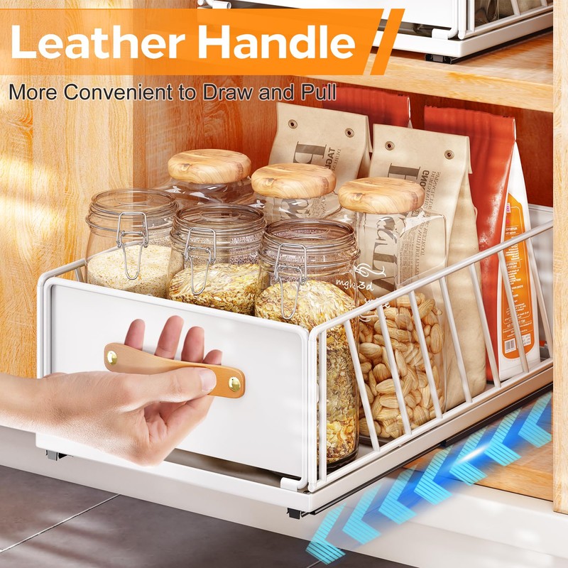 Pull out Cabinet Organizer Fixed with Adhesive Nano Film,Heavy Duty