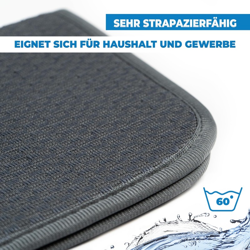 HELOME® 2 x Microfibre Dish Drying Mat for Kitchen -